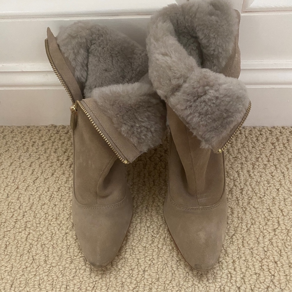Women’s suede Coach booties